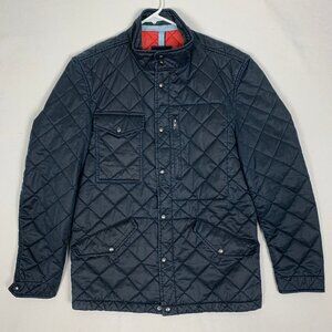 Johnnie-O Men's Weldon Antique Cotton Quilted Jacket Navy Blue Small